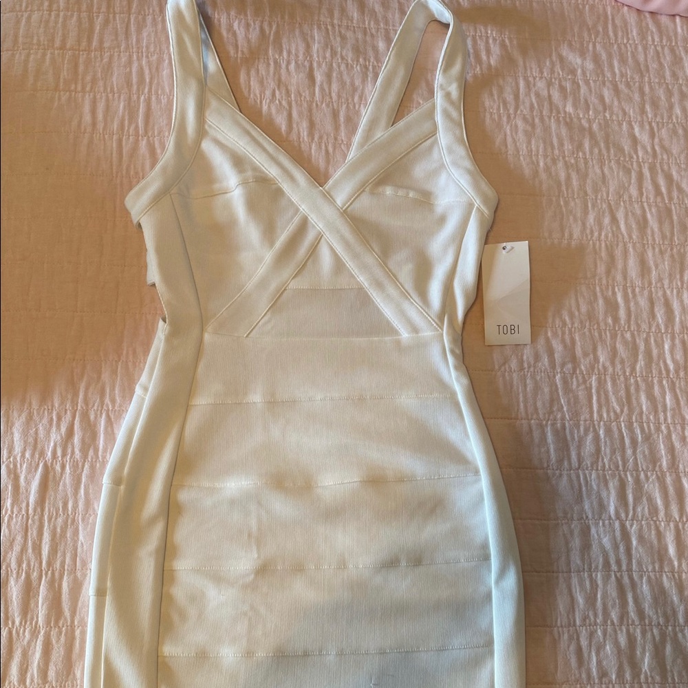 White Cutout Mini Dress Size XS